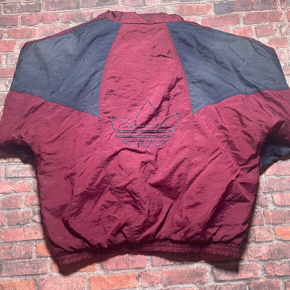 Vintage 90s Adidas Acropolis Hooded Puffer Jacket Coat XL 3 Stripe 90s Skater - Picture 2 of 8